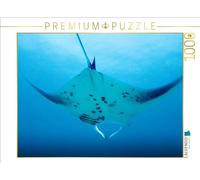 Calvendo Puzzle Mantarochen im Anflug | 1000 Teile Lege-Größe 64 x 48 cm Foto-Puzzle für glückliche Stunden: Der elegante Meeresgleiter
