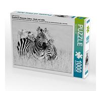 CALVENDO Puzzle Momenti Emotivi: Zebra - Bianco e Nero 1000 pezzi Lege-Dimensioni 64 x 48 cm Foto Puzzle Immagine di Ingo Gerlach