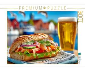 CALVENDO Puzzle qualcosa di scandinavo, un panino al salmone, 1000 pezzi, dimensioni 64 x 48 cm, puzzle fotografico per ore felici