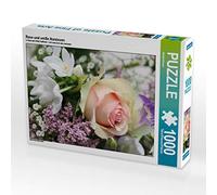 CALVENDO Puzzle Rose e narcisi bianchi 1000 pezzi Lega dimensioni 48 x 64 cm foto puzzle immagine di Kruse Gisela