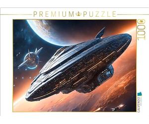 CALVENDO Puzzle UFO nel viaggio infinito attraverso lo spazio e il tempo | 1000 pezzi Lege-Dimensioni 64 x 48 cm puzzle foto per ore felici