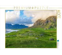 CALVENDO Puzzle Uttakleiv Spiaggia alla luce della sera, Lofoten | 1000 pezzi Lege-Dimensioni 64 x 48 cm Puzzle fotografico per ore felici
