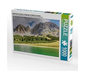 CALVENDO Uwe Vahle - Puzzle da laghetto almico a Cortina d Ampezzo con Monte Cristallo 1000 pezzi, dimensioni 64 x 48 cm
