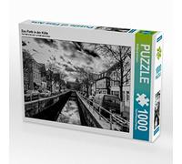 CALVENDO Wolfgang - Puzzle "Il Fleth al freddo", 1000 pezzi, dimensioni 64 x 48 cm, colore: Nero