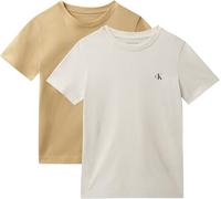 Calvin Klein 2-Pack Monogram Top Ib0ib01093 S/S Knit Tops Bambini e Ragazzi (Pacco da 2)