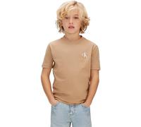 Calvin Klein Bambino T-Shirt Maniche Corte Confezione da 2 Monogram con Scollo Rotondo, Beige (F&T 17-1038 TCX Tigers Eye), 6 Anni
