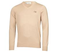 Calvin Klein 2025 Maglione Golf Uomo Durevole e Scollo a V - Latte Macchiato - M