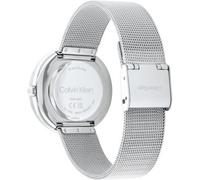Calvin Klein Orologio Analogico al Quarzo da Donna Collezione TWIST con Cinturino in Maglia Metallica in Acciaio Inossidabile Argentato - 25200149