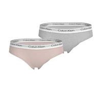 Calvin Klein 2Pk Bikini G80G800726 Mutande da Uomo, Pink (Silverpeony/Greyheather), 12-14 Bambine e Ragazze