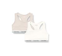 Calvin Klein 2pk Bralette, Bambine e ragazze, Pink (Oystergrey/Tofu), 8-10 anni