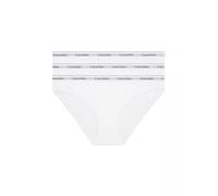 Calvin Klein 3 Pack Bikini Low-Rise 000Qd5207E, Mutandine Bikini, Donna, Bianco (White/White/White Other Version), XL