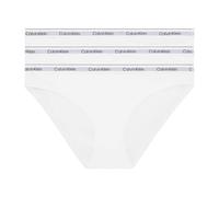 Calvin Klein 3 Pack Bikini Low-Rise 000Qd5207E, Mutandine Bikini, Donna, Bianco (White/White/White), S