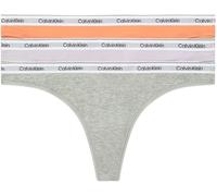 Calvin Klein 3 Pack Thong (Low-Rise), Perizoma Donna, Multicolore (Cadmium Orng/Gry Htr/Lavender Blue), 3XL