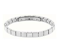 Calvin Klein Braccialetto a maglie da uomo Collezione MINIMALISTIC SQUARES in Acciaio Inossidabile o Pelle, Stainless Steel, Argento (Silver)