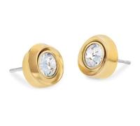 Calvin Klein Orecchini a Perno da Donna Collezione TWISTED BEZEL SOLITAIRE in Oro Giallo con Cristalli - 35000772