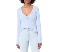 Calvin Klein A-LS Wvn LBL 2X2 Ctt Lv047C204G Altri Tops, Blu, M