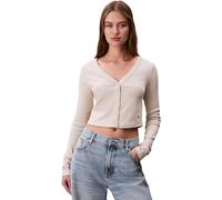Calvin Klein A-LS Wvn LBL 2X2 Ctt Lv047C204G Altri Tops, Grigio, S