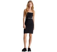 Calvin Klein Abito Donna Logo Elastic Strappy Spalline strette, Nero (Ck Black), L