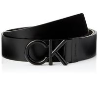 Calvin Klein ADJ/Rev Metal Bombe 35MM K50K511358 Cinture, Nero (CK Black/Black Nano Mono), 115 Uomo