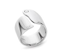 Calvin Klein Anello da Donna Collezione CK CHERISHED in Acciaio Inossidabile con un Cristallo - Disponibile in versione Oro o Argento