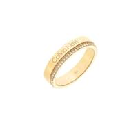 Calvin Klein Anello da Donna Collezione MINIMAL LINEAR in Oro Giallo con Cristalli - 35000201D