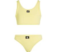 Calvin Klein Bambina Bikini Bralette Set Foderato, Giallo (Elfin Yellow), 14-16 Anni