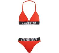 Calvin Klein Swimwear Bikini 'Intense Power' rosso arancione / nero / bianco, Taglia 128-140