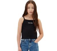 Calvin Klein Bambina Top Punto Strap Regular Fit, Nero (CK Black), 8 Anni