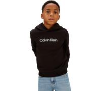 Calvin Klein Felpa con Cappuccio Unisex con Logo INST. Reg. Terry IU0IU00679, Nera (CK Black), 16 Anni, Nero (CK Black), 16 Years