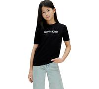 Calvin Klein T-Shirt Unisex per Bambini Inst. Logo SS LV1CKSJA29 S/S, Nero (Nero [CSI] 25Cw1000175Ck), 12 Anni