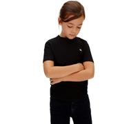 Calvin Klein Bambini Unisex T-Shirt Maniche Corte Mono Mini Badge in Cotone, Nero (Black [CSI] 25Cw1000175Ck), 4 Anni