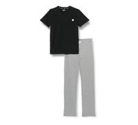 Calvin Klein Bambino Set Pigiama Knit Corto, Multicolore (Pvhblack/W/Greyheather), 12-14 Anni
