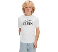 Calvin Klein T-Shirt Bambino Logo SS LVCKSJA07B S/S T-Shirt, Bianco (Bianco 11-0601 TCX), 16 Anni