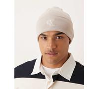 Calvin Klein Berretto da Uomo CK FINE Rib Beanie LV04D8020G, Marrone (Grigio Castello), Taglia Unica, Marrone (Grigio Chateau), Taglia Unica