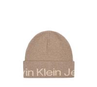 Calvin Klein Berretto Logo Beanie Plaza Taupe Grigio Talpa