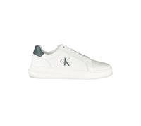 Calvin Klein Uomo Sneakers con Suola Preformata Chunky Mono in Pelle, Multicolore (Bright White/Seaside Aqua), 41