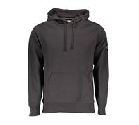 Calvin Klein Black Cotton Men Sweater with Central Pocket and Hood - XL