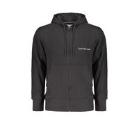 Calvin Klein Black Cotton Men Sweater with Hood and Central Pockets - XXL
