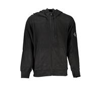 Calvin Klein Black Cotton Men Sweater with Hood and Pockets - XL