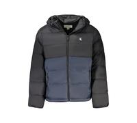 Giacca con cappuccio Calvin Klein Jeans Nylon Color Block Puffer nero blu - XL