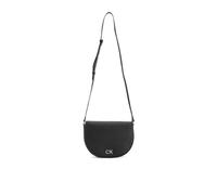 Calvin Klein Borsa a Tracolla Donna Daily Saddle Bag Pebble Piccola, Nero (Ck Black), Taglia Unica