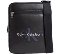 Calvin Klein Borsa a Tracolla Uomo Monogram Soft Reporter Piccola, Nero (Black), Onesize
