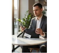 CALVIN KLEIN Borsa Da Uomo Con Portachiavi A D Nero Logo RRP89