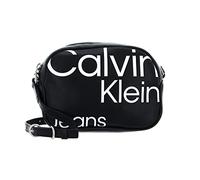 Calvin Klein Borsa per fotocamera elegante da donna 20 Crossover, AOP nero, taglia unica, AOP nero., One Size