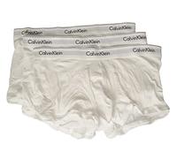 Calvin Klein Boxer Uomo CK Confezione 3pezzi Elastico a Vista Cotone Elasticizzato Articolo NB2380A Trunk 3PK, 100 White/White/White, S