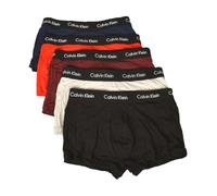 Calvin Klein Boxer Uomo CK Confezione 5 Pezzi Elastico a Vista Cotone Elasticizzato Articolo NB2734O, RFB Blues/Red/Bordeaux/Pearl Grey/Black, Size XL/in 40-42 / cm.102-107
