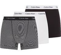 Calvin Klein Boxer Uomo Confezione da 3 Cotone Elasticizzato, Multicolore (White/B&W Stripe/Black), M
