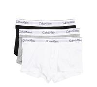 Calvin Klein Boxer Uomo Confezione da 3 Low Rise Trunks Cotone Elasticizzato, Multicolore (Black, White, Grey Heather), L