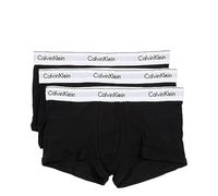 Calvin Klein Boxer Uomo Confezione da 3 Low Rise Trunks Cotone Elasticizzato, Nero (Black, Black, Black), L