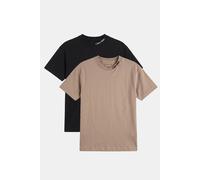 Calvin Klein Boys 2-pack Embroidered Logo Short Sleeve Set Humus/black Taglia: 16 | T-shirt Outlet | Unisex